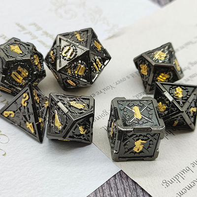 Espada Metal RPG dados mão polida Cruzu Dungeon E DND Long #