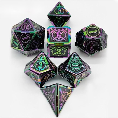 Espada Metal RPG dados mão polida Cruzu Dungeon E DND Long #