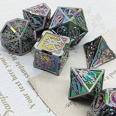 Espada Metal RPG dados mão polida Cruzu Dungeon E DND Long #