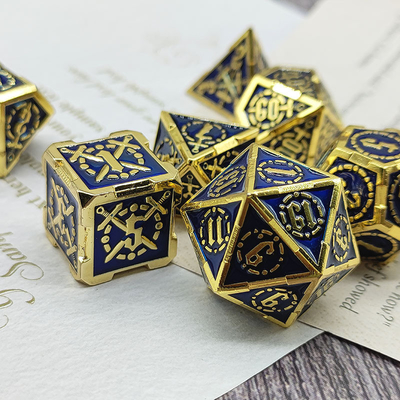 Espada Metal RPG dados mão polida Cruzu Dungeon E DND Long #