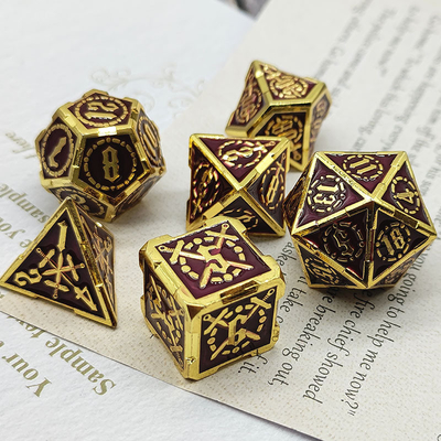 Espada Metal RPG dados mão polida Cruzu Dungeon E DND Long #