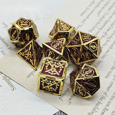 Espada Metal RPG dados mão polida Cruzu Dungeon E DND Long #