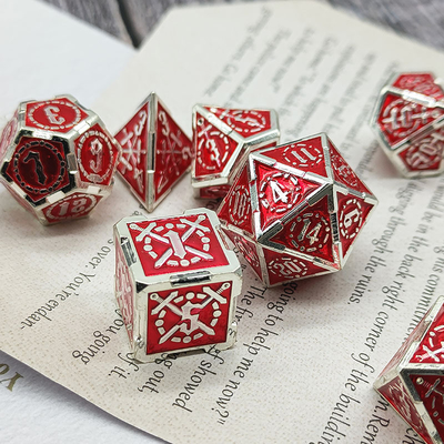 Espada Metal RPG dados mão polida Cruzu Dungeon E DND Long #