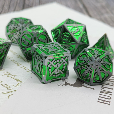 Espada Metal RPG dados mão polida Cruzu Dungeon E DND Long #