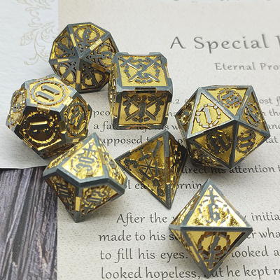 Espada Metal RPG dados mão polida Cruzu Dungeon E DND Long #