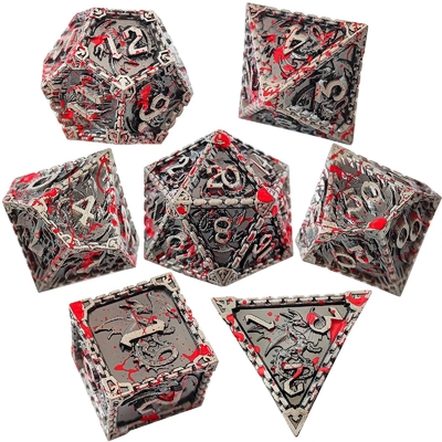 Multifacetado Metal RPG dados Dragão Voador Sólido Dragão Liso DND
