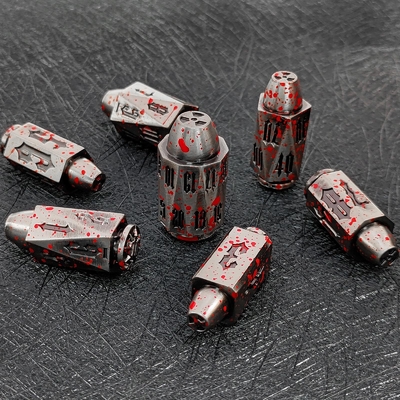 Bullet Head Multiface Metal Dice Set Descrição