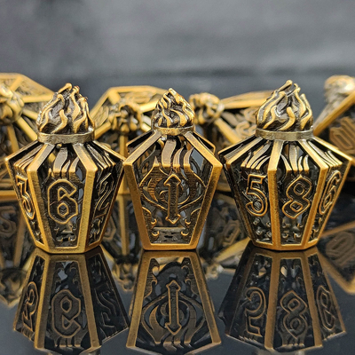 Caixa de Pássaros Hollow Multi Face Metal Dice Of Bade Gate Dungeon E DND#RPG