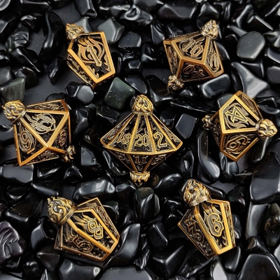 Caixa de Pássaros Hollow Multi Face Metal Dice Of Bade Gate Dungeon E DND#RPG