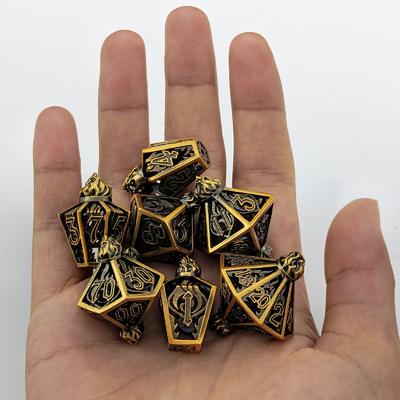 Caixa de Pássaros Hollow Multi Face Metal Dice Of Bade Gate Dungeon E DND#RPG