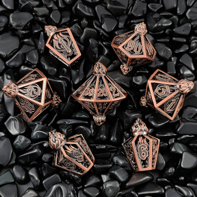 Caixa de Pássaros Hollow Multi Face Metal Dice Of Bade Gate Dungeon E DND#RPG