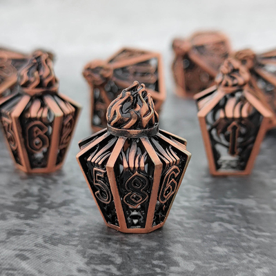 Caixa de Pássaros Hollow Multi Face Metal Dice Of Bade Gate Dungeon E DND#RPG