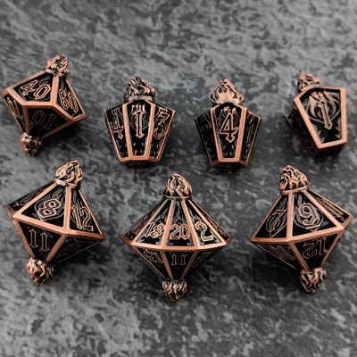 Caixa de Pássaros Hollow Multi Face Metal Dice Of Bade Gate Dungeon E DND#RPG