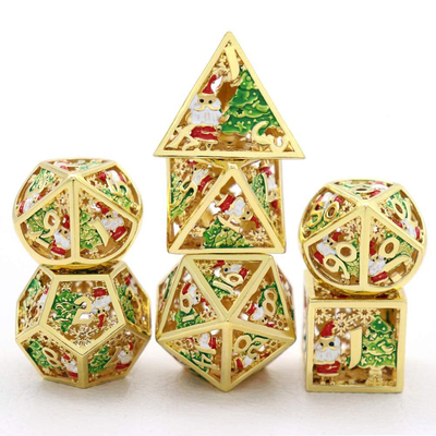 Natal Hollow Multi Noodle Metal Dice Digital DND Dragão e Masmorra TRPG Multi -facetado