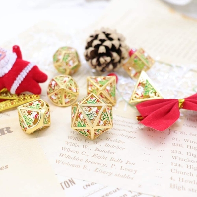 Natal Hollow Multi Noodle Metal Dice Digital DND Dragão e Masmorra TRPG Multi -facetado