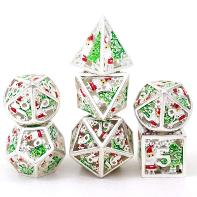 Natal Hollow Multi Noodle Metal Dice Digital DND Dragão e Masmorra TRPG Multi -facetado