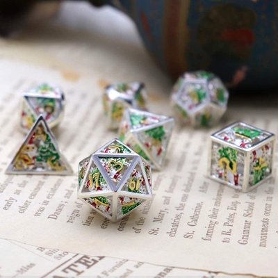 Natal Hollow Multi Noodle Metal Dice Digital DND Dragão e Masmorra TRPG Multi -facetado