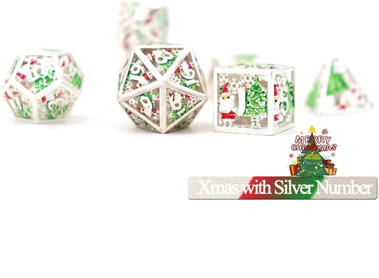 Natal Hollow Multi Noodle Metal Dice Digital DND Dragão e Masmorra TRPG Multi -facetado