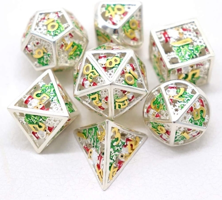 Natal Hollow Multi Noodle Metal Dice Digital DND Dragão e Masmorra TRPG Multi -facetado