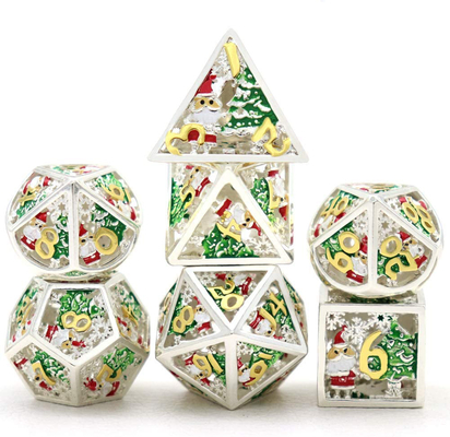 Natal Hollow Multi Noodle Metal Dice Digital DND Dragão e Masmorra TRPG Multi -facetado