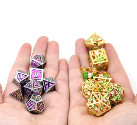 Natal Hollow Multi Noodle Metal Dice Digital DND Dragão e Masmorra TRPG Multi -facetado