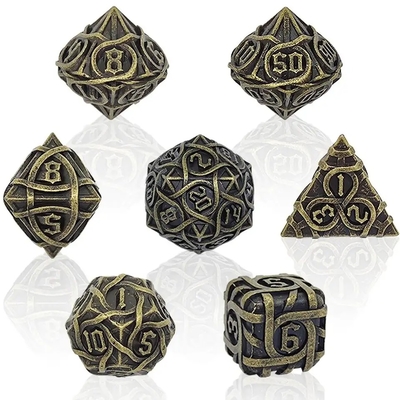 Thorns Striped Metal Dice Set Fantasy DND Multifacetado Jogo de Tabuleiro