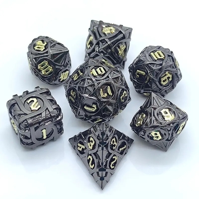 Thorns Striped Metal Dice Set Fantasy DND Multifacetado Jogo de Tabuleiro