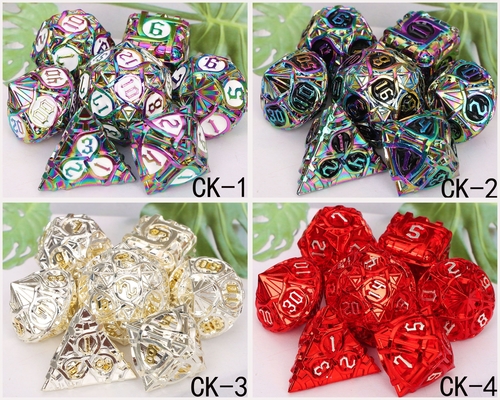 Thorns Striped Metal Dice Set Fantasy DND Multifacetado Jogo de Tabuleiro