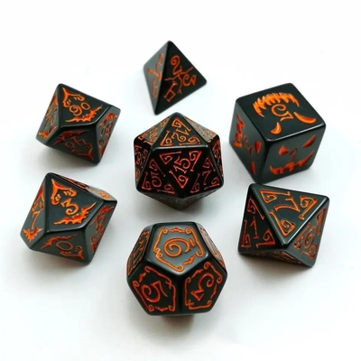 Polymodial Resin Dice 7PCS RPG Dice Set D4 D6 D8 D10 D12