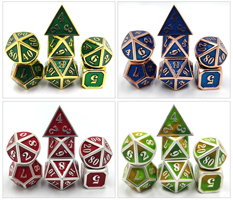 DND RPG Mini Metal Dice Running Group Game Para jogos de tabuleiro Multi -face