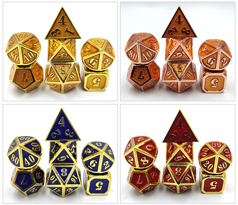 DND RPG Mini Metal Dice Running Group Game Para jogos de tabuleiro Multi -face