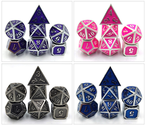 DND RPG Mini Metal Dice Running Group Game Para jogos de tabuleiro Multi -face