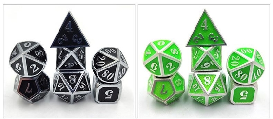 DND RPG Mini Metal Dice Running Group Game Para jogos de tabuleiro Multi -face