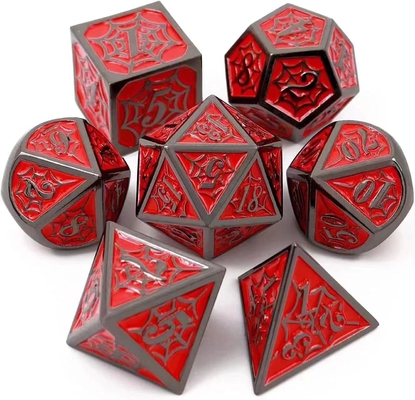 Homem-Aranha Metal Sólido Set de dados poliédricos DND RPG estilo de luxo