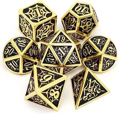 Homem-Aranha Metal Sólido Set de dados poliédricos DND RPG estilo de luxo
