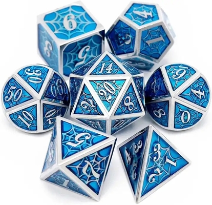 Homem-Aranha Metal Sólido Set de dados poliédricos DND RPG estilo de luxo