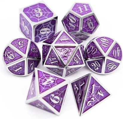 Homem-Aranha Metal Sólido Set de dados poliédricos DND RPG estilo de luxo