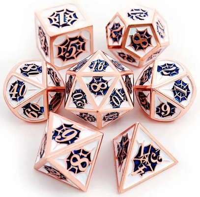 Homem-Aranha Metal Sólido Set de dados poliédricos DND RPG estilo de luxo