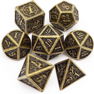 Homem-Aranha Metal Sólido Set de dados poliédricos DND RPG estilo de luxo