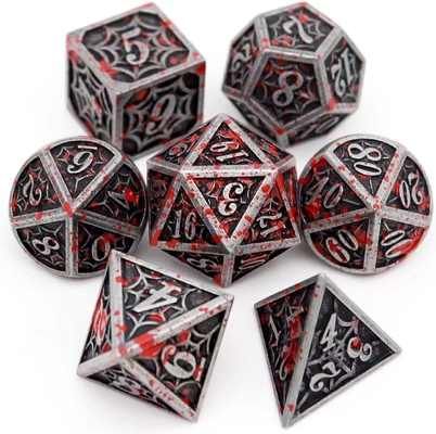 Homem-Aranha Metal Sólido Set de dados poliédricos DND RPG estilo de luxo