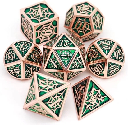 Homem-Aranha Metal Sólido Set de dados poliédricos DND RPG estilo de luxo