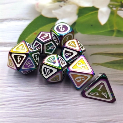 Conjunto de dados de metal sólido e colorido Espada elétrica Craft Dragão e masmorra