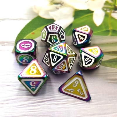 Conjunto de dados de metal sólido e colorido Espada elétrica Craft Dragão e masmorra