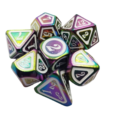 Conjunto de dados de metal sólido e colorido Espada elétrica Craft Dragão e masmorra
