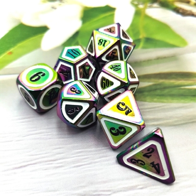 Conjunto de dados de metal sólido e colorido Espada elétrica Craft Dragão e masmorra