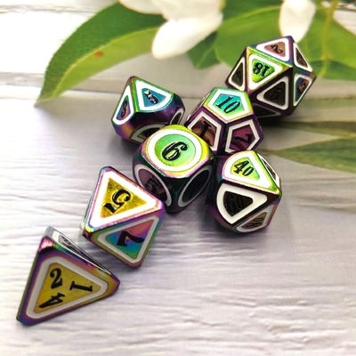 Conjunto de dados de metal sólido e colorido Espada elétrica Craft Dragão e masmorra