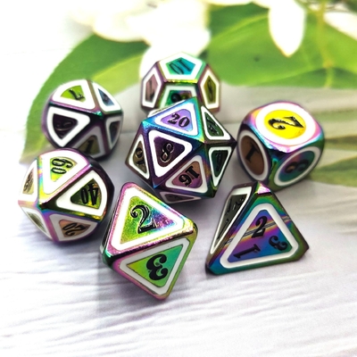 Conjunto de dados de metal sólido e colorido Espada elétrica Craft Dragão e masmorra