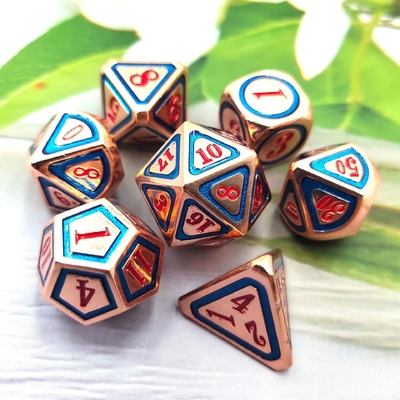 DND RPG Solid Metal Dice Suits Tecnologia de Natação Electro Wandering Terra
