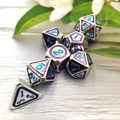 DND RPG Solid Metal Dice Suits Tecnologia de Natação Electro Wandering Terra