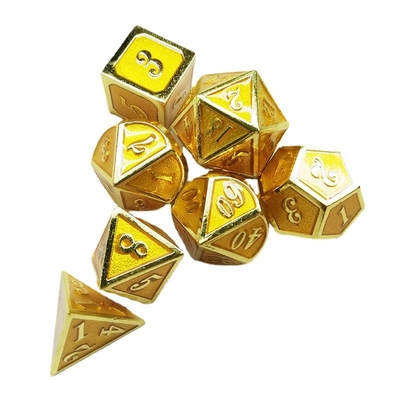 Esmaltes artesanais conjunto de dados de metal maciço Bude Porta masculina Cruch DND RPG